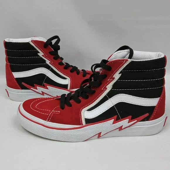 VANS Sk8-Hi Bolt Skate Lightning Bolt 721454 Canvas High Top Size 5.5 - Picture 5 of 13